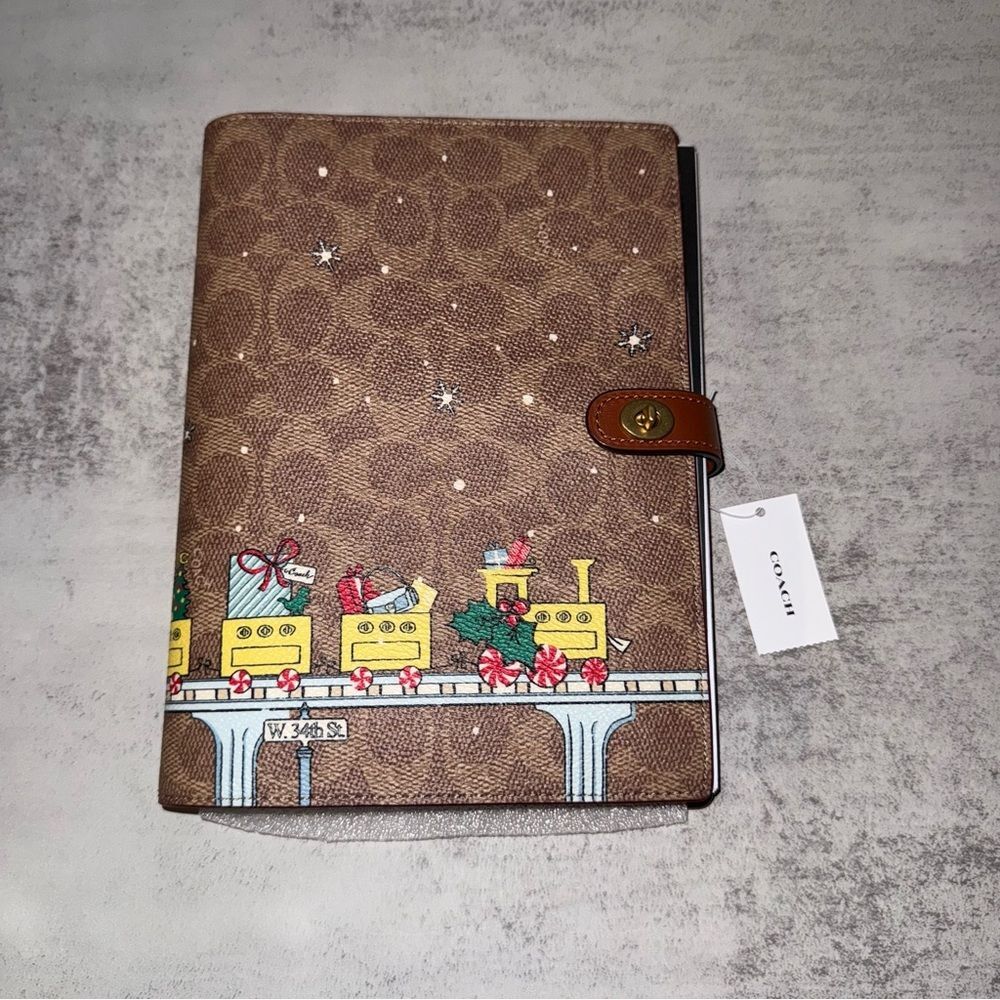 Coach Brown holiday Train notebook
